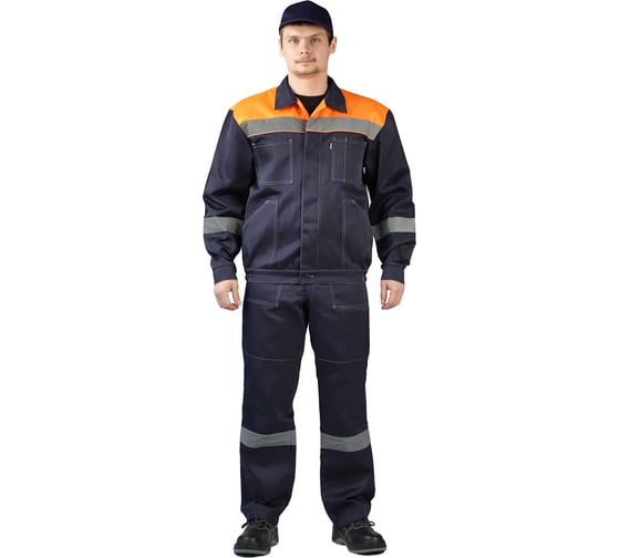 Костюм URSUS ЛЕГИОН темно-синий/оранжевый КОС817-003; 56-58, 170-176