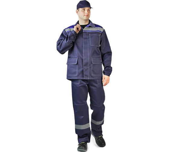 Костюм URSUS УДАРНИК темно-серый/василек КОС317-002, размер 44-46, рост 182-188 1