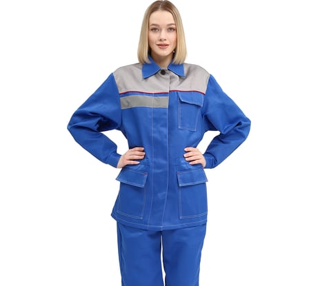 Женский костюм URSUS УДАРНИК васильковый/светло-серый, размер 44-46, рост 170-176