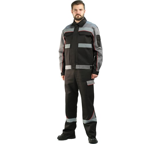 Летний мужской костюм URSUS Базис черный/серый КОС116-021; 48-50, 170-176 1