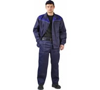 Летний мужской костюм URSUS Дамаск темно-синий с васильковым КОС316-002; 60-62, 182-188