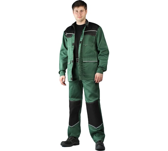 Летний мужской костюм URSUS Передовик темно-зеленый/черный, размер 48-50, рост 182-188 КОС526-127 1