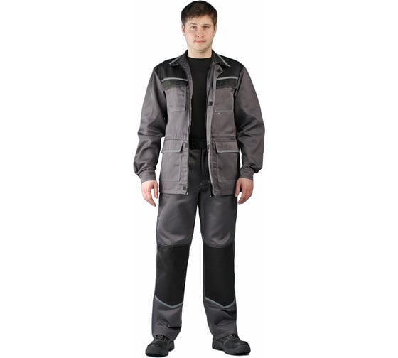 Летний мужской костюм URSUS Передовик темно-серый/черный, размер 60-62, рост 170-176 КОС526-306 1