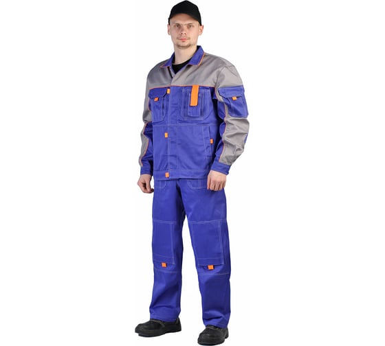 Летний мужской костюм URSUS Профи васильковый/светло-серый КОС121-041; 52-54, 182-188 1