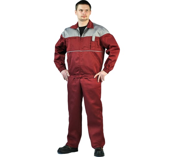 Мужской костюм URSUS Рейнир бордовый/серый, размер 48-50, рост 182-188 КОС591-203 1