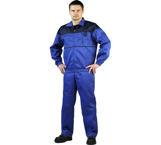 Мужской костюм URSUS Рейнир васильковый/темно-синий, размер 52-54, рост 170-176 КОС591-031 1