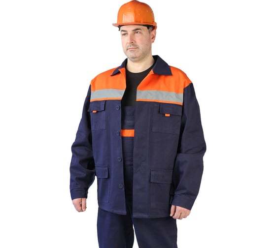 Летний мужской костюм с СОП URSUS синий/оранжевый КОС113-001; 60-62, 170-176