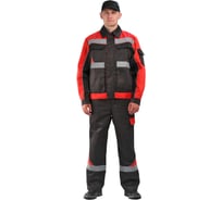 Летний мужской костюм URSUS Базис черный/красный КОС116-240; 48-50, 182-188