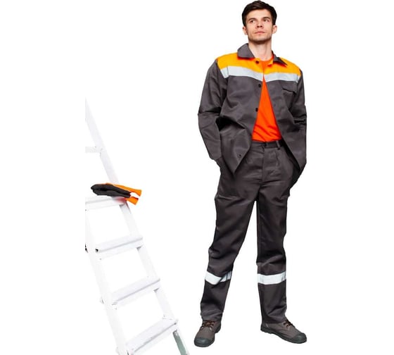 Костюм ООО ГУП Бисер Магистраль Orange, темно-серый/оранжевый, СВП, р. 48-50/170-176 4620202801166