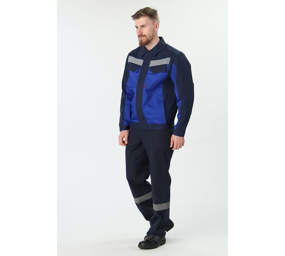 Костюм с брюками Факел Вираж-1, темно-синий/васильковый, р.48-50, рост 170-176 87469041.003 1