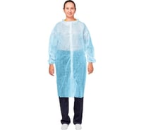 Халат на кнопках ООО Комус 30 гр, 4XL, голубой, 10 шт 1477240