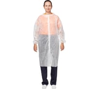 Халат на кнопках ООО Комус 30 гр, 4 XL, белый, 10 шт 1477236