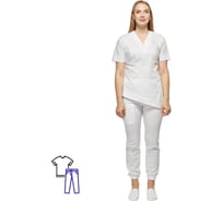 Женский медицинский костюм ООО Комус м25 кбр белый, размер 60, рост 158-170 1750360