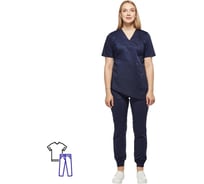 Женский медицинский костюм ООО Комус м25 кбр темно-синий, размер 52, рост 158-170 1750390