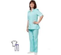 Медицинский костюм ООО Комус м09-кбр св. мор.волна, размер 60-62, рост 170-176 661223