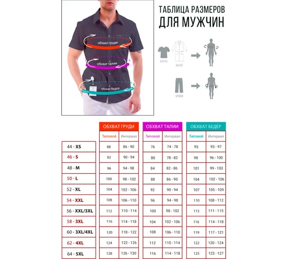 Халат ДОКТОР СТИЛЬ Практик ЛЛ 2113.01/100/L