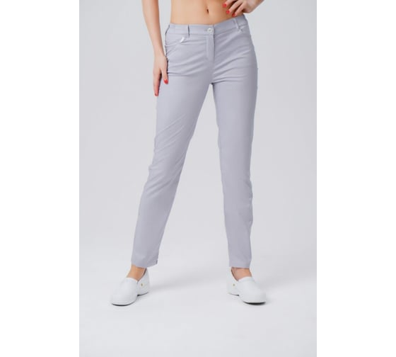 Брюки ДОКТОР СТИЛЬ Слим, жемчуг NEW, Брю 3409.50/ 96, M/ 1
