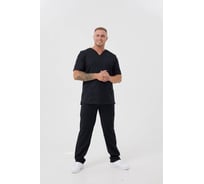 Костюм мужской медицинский ООО ГУП Бисер Пульс черный, размер 56-58, рост 182-188 4630407336813