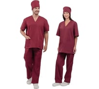 Костюм хирургический универсальный URSUS бордовый МЕД521-200/56-58, 182-188