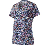 Медицинская блуза СОЮЗСПЕЦОДЕЖДА ЛИНДРЕД ОРИОН СТРЕЙЧ (Lindred) женская принт сердечки 52 (2XL) 2000000257167