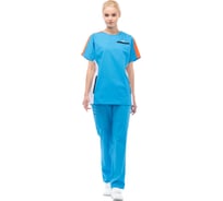 Женский комплект Авангард. Профессиональная экипировка Аура Спорт, голубой/оранжевый/белый/черный, р. 88-92, рост 170-176 519770