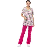 Женская блуза Авангард Профессиональная экипировка LF2112 Совушки р. 88-92/158-164 519832