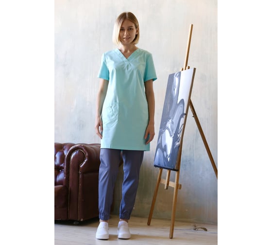 Блуза ДОКТОР СТИЛЬ Лонга, мята NEW ЛЛ 2224.35/104/XL