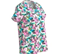 Блуза СОЮЗСПЕЦОДЕЖДА Эргофайв Актив (ERGOFIVE Active) EAJW02 женская принт яркие бабочки, 46 (S) 2000000275437