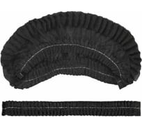 Шапочка ОФИСМАГ Шарлотта черная комплект 100 шт. спанбонд 10 г/м2, МЕДСЕРВИС, ш/к 48457  631642