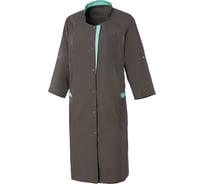 Женский халат СОЮЗСПЕЦОДЕЖДА ЭВЕЛИН рукав 3/4, графит/мятный, р. 60-62, рост 170-176 2000000145044