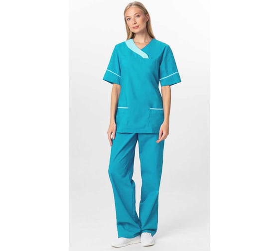 Костюм ГК Спецобъединение ШАРМ, бирюзовый (88-92, 182-188), компл, Кос 728/88/182 1