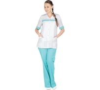 Костюм ГК Спецобъединение АНЮТА, белый-зеленый (112-116, 182-188), компл, Кос 739/112/182