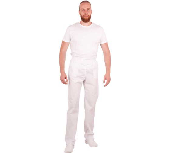 Брюки ГК Спецобъединение белые, мужские (88-92, 158-164), шт, Брю 714/88/158 1