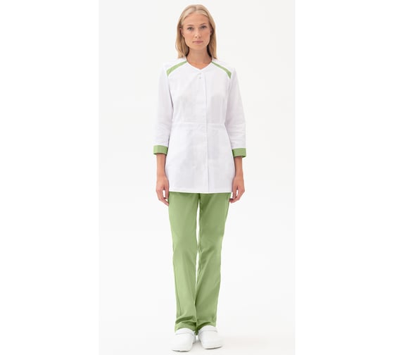 Костюм ГК Спецобъединение МИРАЖ, белый-св/зеленый (112-116, 182-188), компл, Кос 741/112/182 1