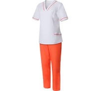 Костюм СОЮЗСПЕЦОДЕЖДА ЛИЛИЯ ЛАЙТ, белый/коралловый, р. 48-50, рост 170-176 2000000164526