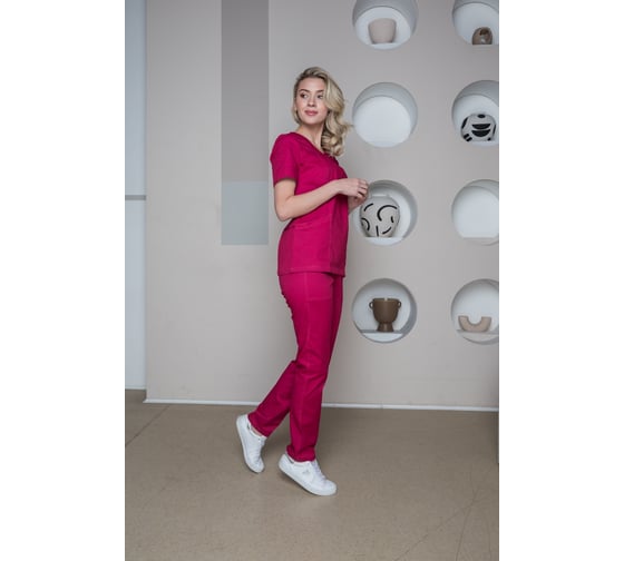 Женский хирургический костюм Факел Модерн-001 MedLine, фуксия, размер 46 87482345.003