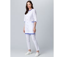 Женский халат Факел Симпл-003 MedLine, белый/васильковый, размер 46 87482332.003