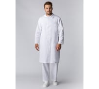 Халат мужской Хаспфуд-Премиум (тк.Оптима,160) Факел белый, 56-58; 182-188 87481680.008