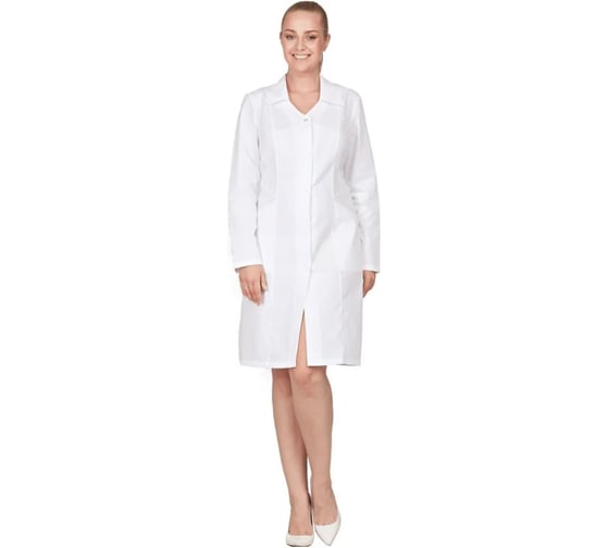 Халат ГК Спецобъединение МЕЛОДИЯ, белый (112-116, 182-188), шт, Хал 730/112/182 1