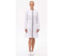 Халат ГК Спецобъединение КАРДИОЛОГИЯ, белый-серый (96-100, 182-188) Хал 711/96/182