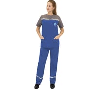 Летний женский костюм Tekca Line Скорая Помощь, василек/серый, р.48-50, рост 158-164 2000000059150