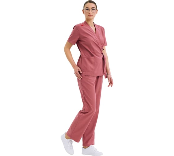 Костюм женский TRUD RS72616 блузка/брюки, розово-лиловый, S(42-44) 4610410936651