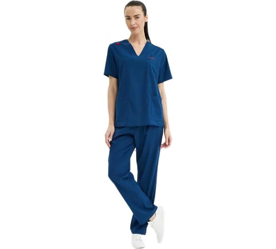 Костюм женский TRUD RS72614 блузка/брюки, аквамарин, M(44-46) 4610410936507