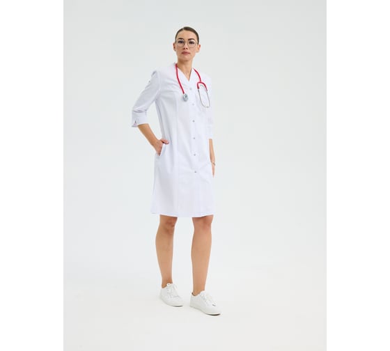 Халат женский TRUD RS72621 белый, 4XL(54-56) 4610410915328