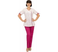 Женский костюм Tekca Line Милана Вэй белый/малина, размер 46, рост 170-176 2001328616070