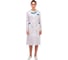 Медицинский женский халат ООО Комус м01-ХЛ белый/бирюзовый, размер 64-66, рост 158-164 487340 1