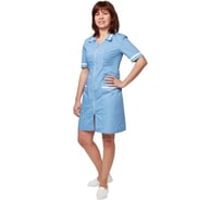 Медицинский женский халат ООО Комус м09-ХЛ серо-голубой, размер 56-58, рост 158-164 661207