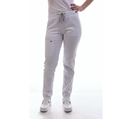 Женские брюки ДОКТОР СТИЛЬ Софт белые Брю 3411.01/108/XXL 1