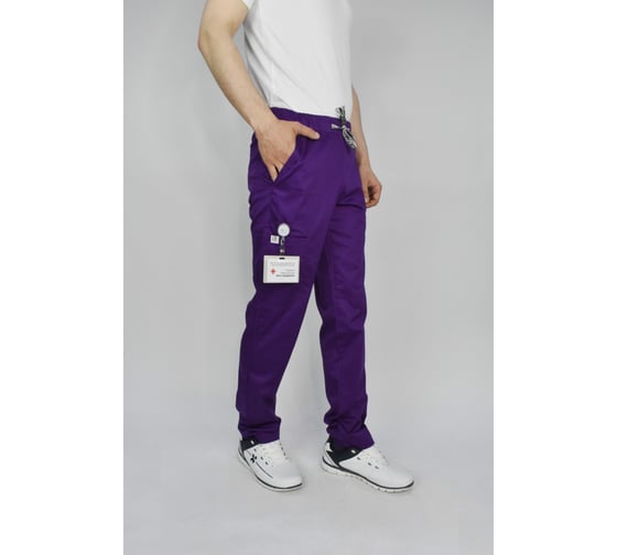 Мужские брюки ДОКТОР СТИЛЬ Софт NEW фиолетовые Брю 3410.15/ 88, XS
