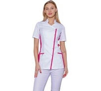 Блуза ДОКТОР СТИЛЬ Венеция NEW белая/фуксия ЛУ 1228.37/ 92/M